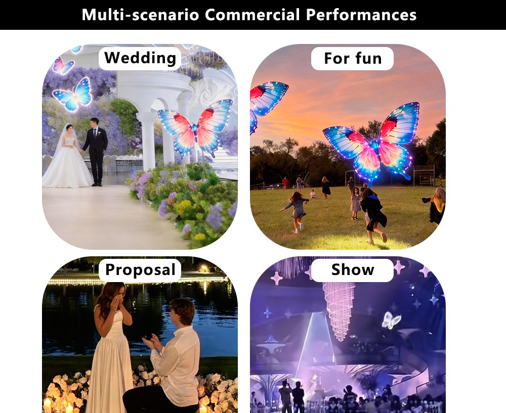 Stage performance show rc butterfly props