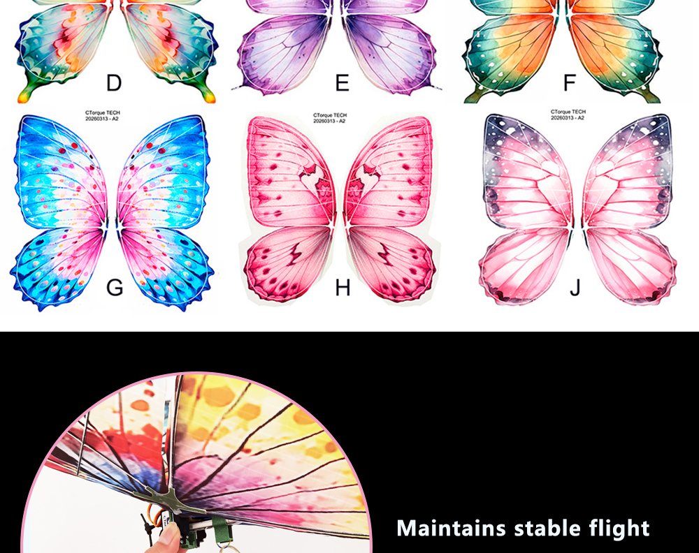Real flapping wing structure of remote butterfly